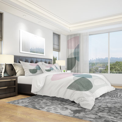 Modern & Contemporary Weave / Muslin Geometric Shapes Duvet Cover