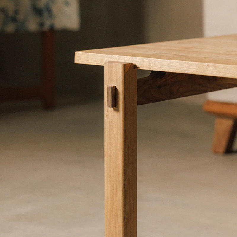 Wood style minimalist solid wood coffee table