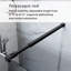 Écran de douche fixe l 31,5 "x H 72", verre trempé noir dégradé, noir