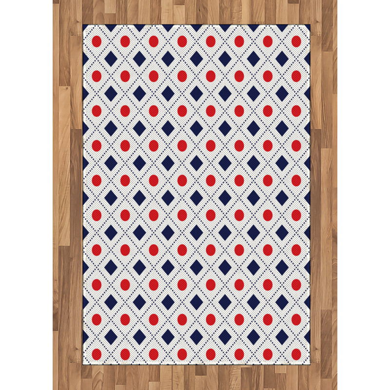 Abstract High Density Long Fiber Poly Threads Decorative Area Rug Carpet, Rectangle 4' x 5'8"