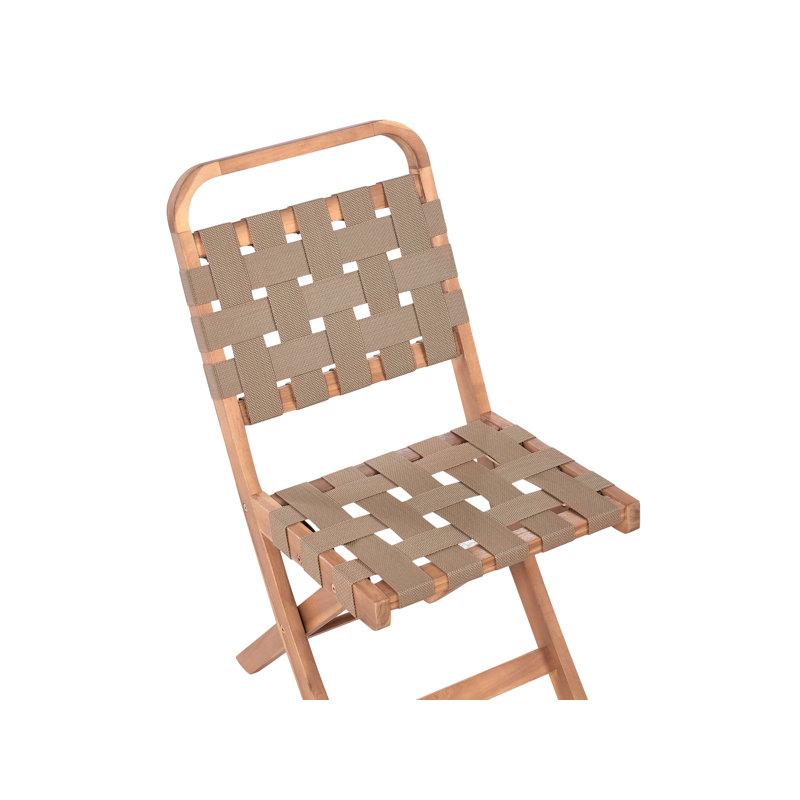 CALCIANO 2 - Person Acacia Wood Patio Dining Set with Square Table