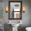  Abe 1 - Light Dimmable Vanity Light With Stripes Glass Shade Bath Bar Fixtures