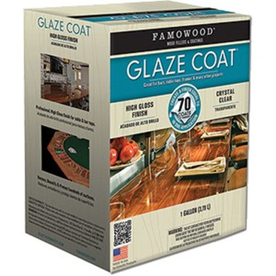 Famowood 5050110 1Gal Clear Glaze Coat High Build Epoxy Coating Two Part Kit-1PK