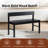 39.8" Wide Modern Minimalist Design Black Solid Wood Dining Bench