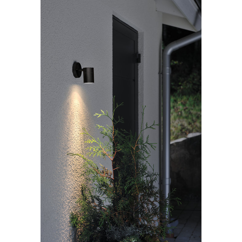 Modena Outdoor Armed Sconce, Aluminium in black