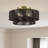 Aurea 4 Light Antique Brass Extra Large Semi-flush
