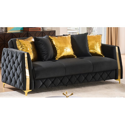 Keivin 88'' Upholstered Sleeper Sofa