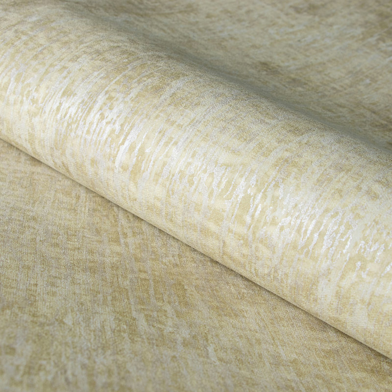 Crafted Silky Metallic Base Texture Design 33' L x 21" W Wallpaper Roll, Sand