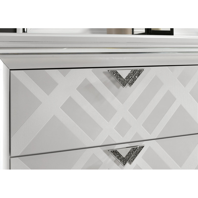 Waldrup 64.5'' W 6 - Drawer Dresser, White