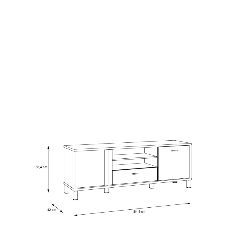 Caramont Unfinished TV Stand for TVs up to 65"