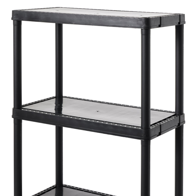 Gracious Living 4 Shelf Fixed Height Solid Light Duty Home Storage Unit