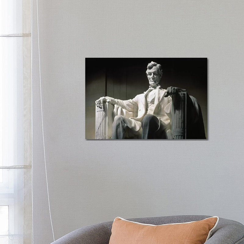 Lincoln Memorial: Statue by Daniel Chester French - Wrapped Canvas Print, 66.04 cm H x 45.72 cm W x 3.175 cm D