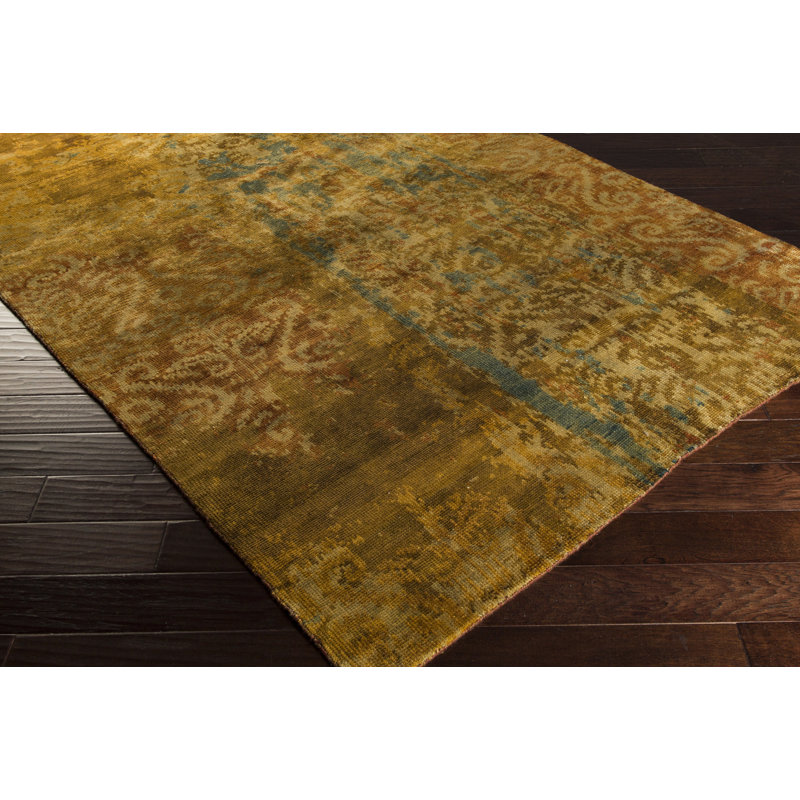 Dib Wool Floral Indoor Rug, Rectangle 8' x 11'
