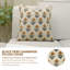 Housse de coussin en lin fabriquée à la main Fabividine, impression bohémienne, style bohème moderne, accent artisanal - 20 x 20 pouces-110562934