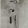 Thermostatic Dual Shower System 12" Rainfall Shower Head with Rough-in Valve
