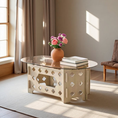 Solid Elegant Oval coffee table