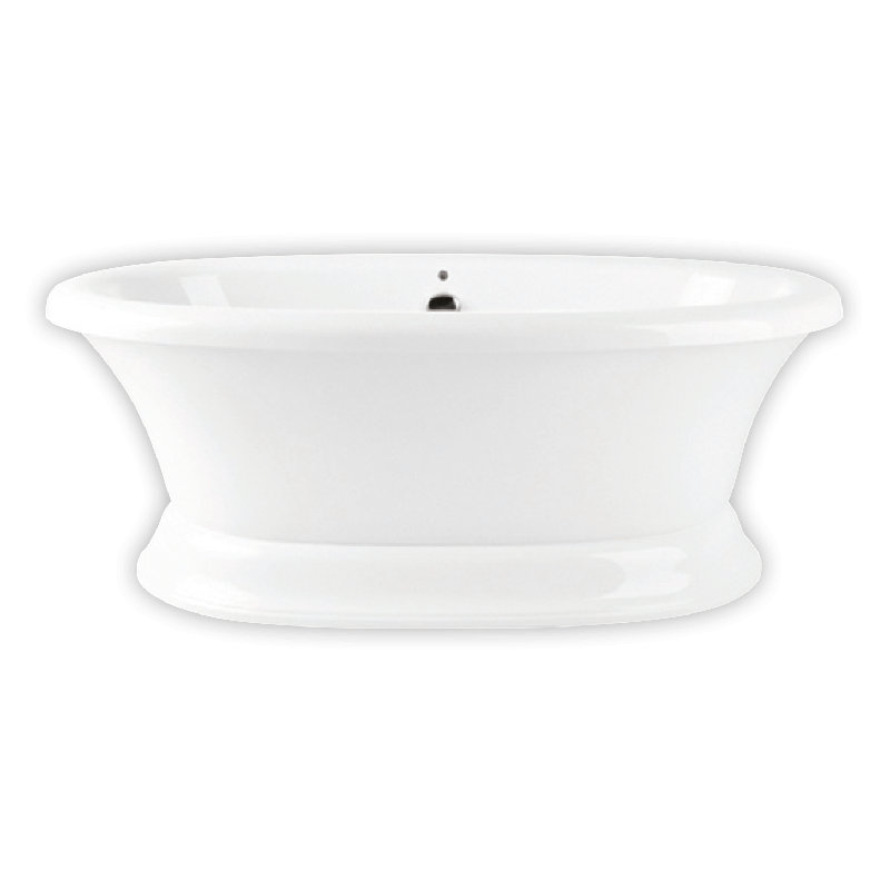 Balneo 72'' L Freestanding Soaking Bathtub, Back