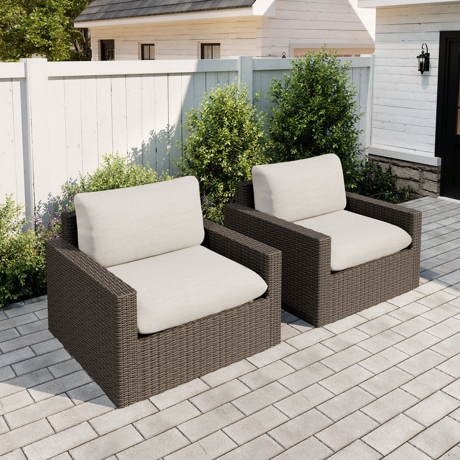 Pippa Wicker Outdoor Lounge Chairs