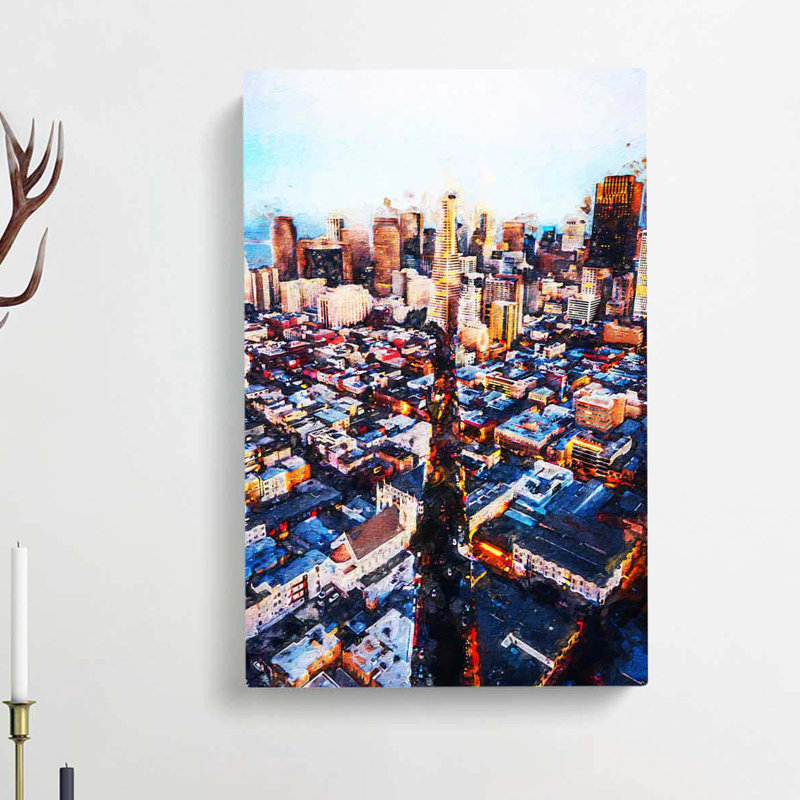 Downtown San Francisco by Louis Renard - Wrapped Canvas, 76cm H x 50cm W x 3cm D