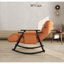 Fauteuil inclinable, berçant et réglable FlowLuxe, orange riche en velours pour le balcon du salon-1852624689