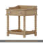 Table de chevet de style rétro avec tiroir et tablette ouverte pour la chambre à coucher, table de chevet avec pieds tournés et poignée en métal,-35173728