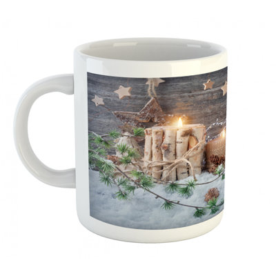 Grande tasse à café bougies et lanternes
