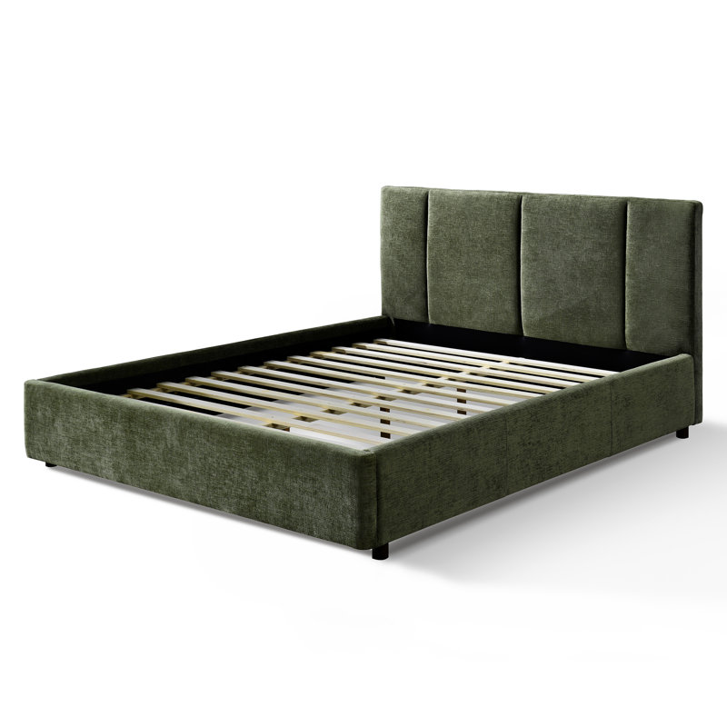Condit Upholstered Platform Bed, Queen, Moss Green