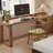 Brown Rectangular Solid Wood with 4 drawers desk-108839982