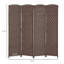 Cloison de séparation pliante 4 panneaux de 6 pi de hauteur et cloison autoportante en bois pour bureau personnel, brun-1963338785-1963338788-1963338799