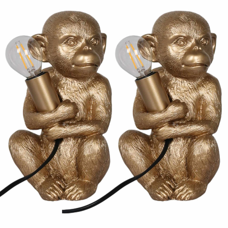 Bibian Resin Novelty Lamp, Gold Resin