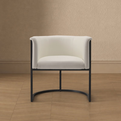 Fauteuil rembourré en similicuir Virgil