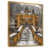 Toile avec cadre flottant or