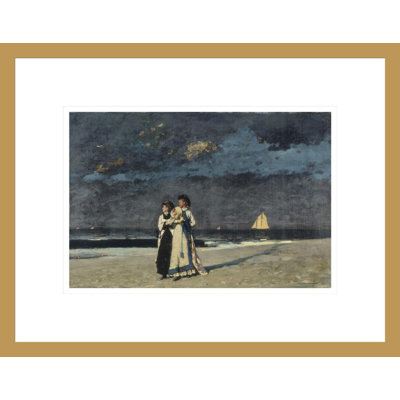 Promenade on the Beach par Winslow Homer - Impression sur toile