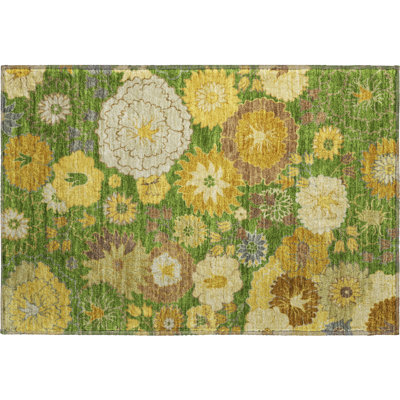 Premium Machine Washable Mayfield AMF2294 Floral Rug