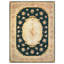 Savonnerie Wool Area Rug in Black