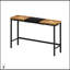 Ensemble de table de salle à manger de cuisine moderne avec 3 tabourets, un plateau d'épissure unique et un tabouret suspendu peu encombrant-1543011260-1543011259