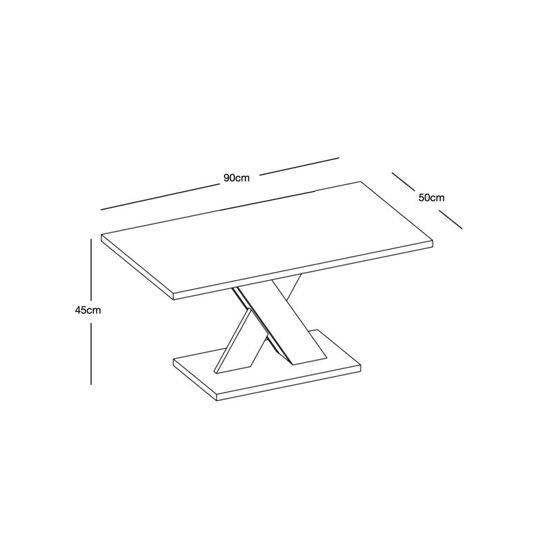 Enzo Cross Legs Coffee Table