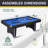 RayChee 84" Pool Table, Modern Billiard Table with with 2 Cue Sticks, 16 Balls, Triangle, Chalk, Brush and Leg Levelers