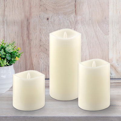 Stonebriar Unscented Flameless Pillar Candle