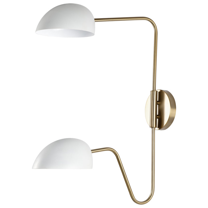 Judson Steel Swing Arm Sconce, Matte White
