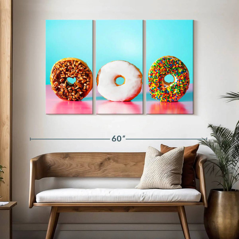 Donut Trio, H 32 po x l 50 po