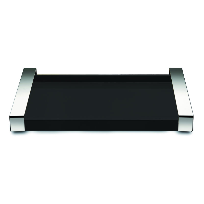 Quattro Rectangular Tray 19.69" - 12 Pieces - Purple, Black, 2.36" H x 11.81" L x 7.87" W