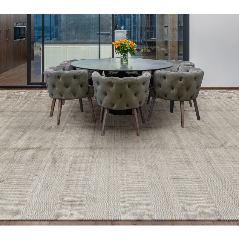 Wool Area Rug in Beige
