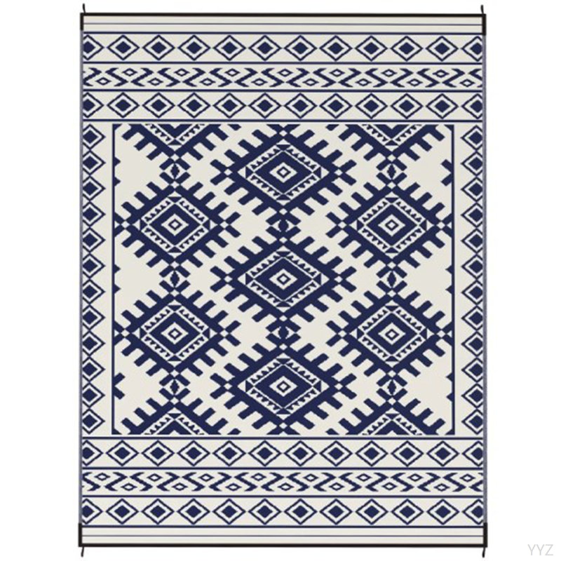 Tapis réversible, tapis d'extérieur pour le patio pour la décoration, tapis de camping extérieur