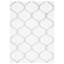 Tapis géométrique tissé à la machine blanc / gris-2090091485
