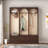 Farmhouse Wooden Style Hall Tree With Arched Design, Bench, 8 Retro Hooks, And 3 Drawers-707761745