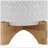 8" DIAMOND PLANTER W/ STAND, WHITE