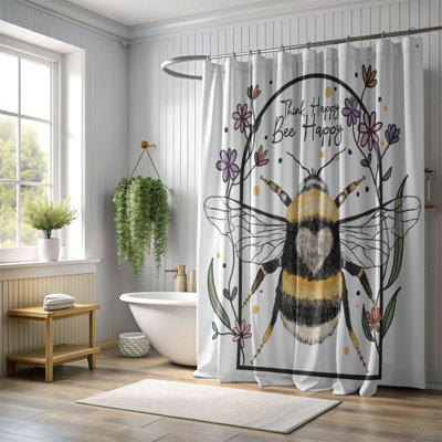 Buzzing with Kindness - Rideau de douche standard 1 pièce