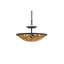 Luminaire suspendu ou semi-encastré convertible 3 lumières Ylann en noir mat et or