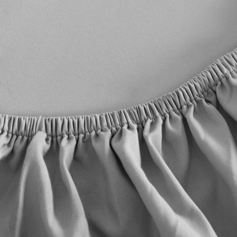 Fitted Bed Sheet Only, 1800 Brushed Microfiber Deep Pocket Fitted Sheet - NTBAY, Smoke Gray, Twin Fitted Sheet